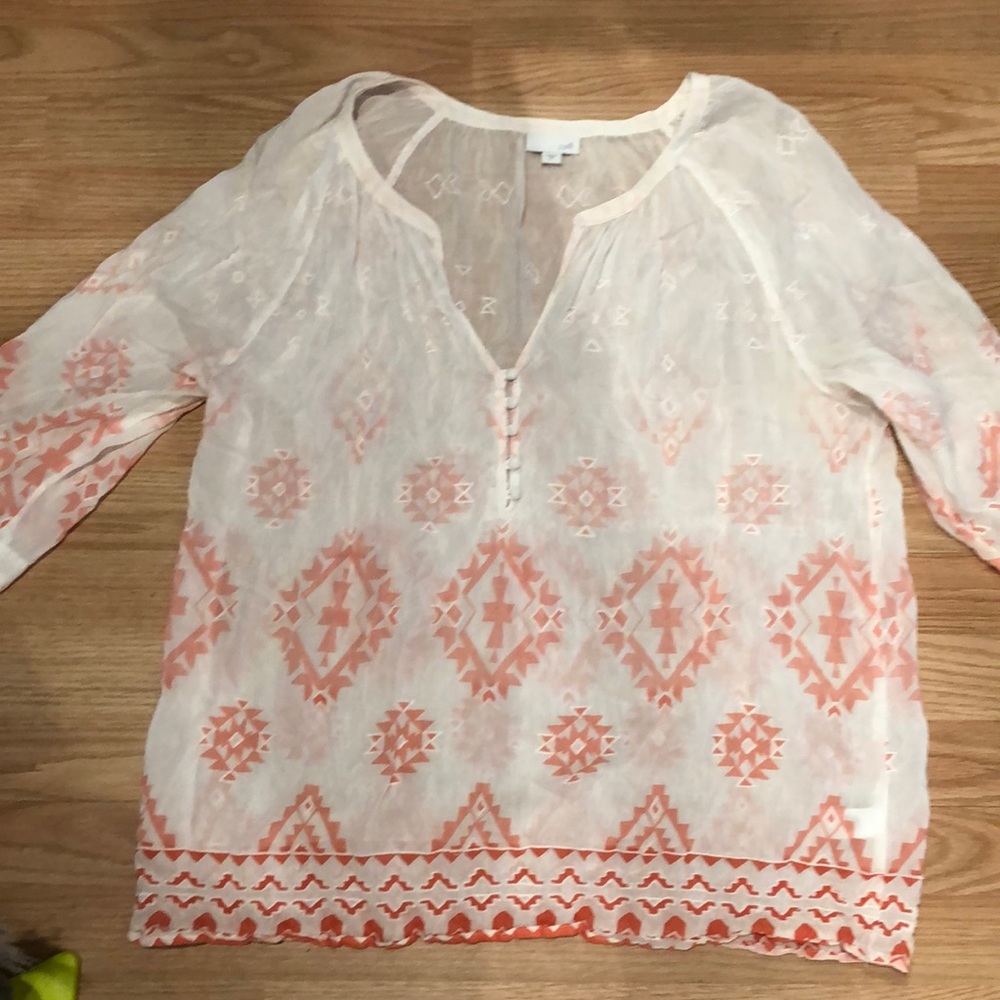 Preowned women’s JJill sheer blouse XL Nice - Picture 1 of 9